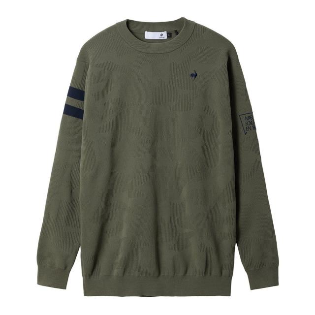 ルコックスポルティフ(lecoqsportif)ゴルフウェア モザイク柄 ジャガード 長袖セーター LG5FST00M KH0…