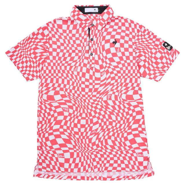 ルコックスポルティフ(lecoqsportif)ゴルフウェア 高通気 VICHYチェック半袖シャツ LG5SHS01M PK0…