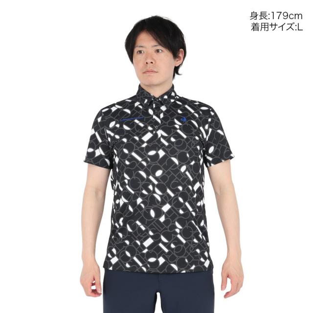 ルコックスポルティフ(lecoqsportif)ゴルフウェア 吸汗速乾 カラーブロックグラフィック 小柄半袖シャツ LG5SH…_1