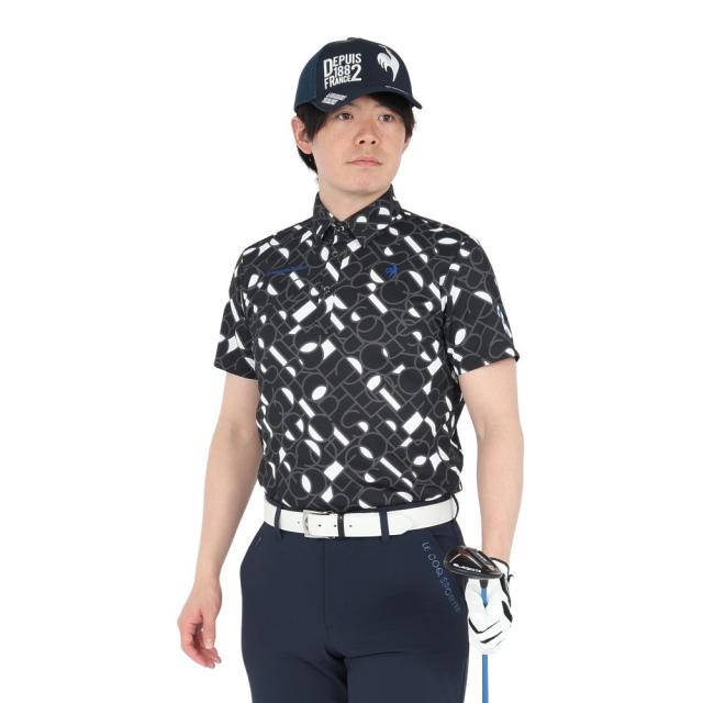 ルコックスポルティフ(lecoqsportif)ゴルフウェア 吸汗速乾 カラーブロックグラフィック 小柄半袖シャツ LG5SH…