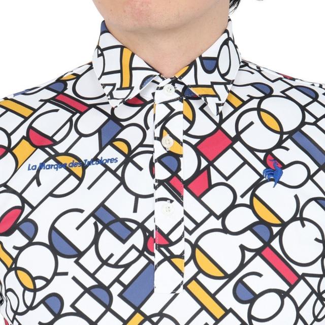 ルコックスポルティフ(lecoqsportif)ゴルフウェア 吸汗速乾 カラーブロックグラフィック 小柄半袖シャツ LG5SH…_5