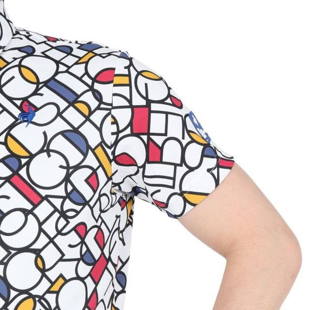 ルコックスポルティフ(lecoqsportif)ゴルフウェア 吸汗速乾 カラーブロックグラフィック 小柄半袖シャツ LG5SH…_6