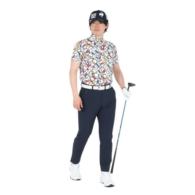 ルコックスポルティフ(lecoqsportif)ゴルフウェア 吸汗速乾 カラーブロックグラフィック 小柄半袖シャツ LG5SH…_9