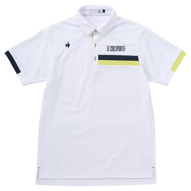 ルコックスポルティフ(lecoqsportif)ゴルフウェア メッシュ 小柄ジャガード 半袖ポロシャツ LG5SHS08M W…