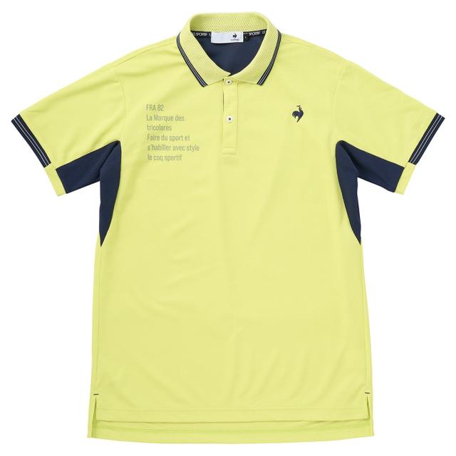 ルコックスポルティフ(lecoqsportif)ゴルフウェア 冷感 部分メッシュ ベーシックデザイン 半袖ポロシャツ LG5S…