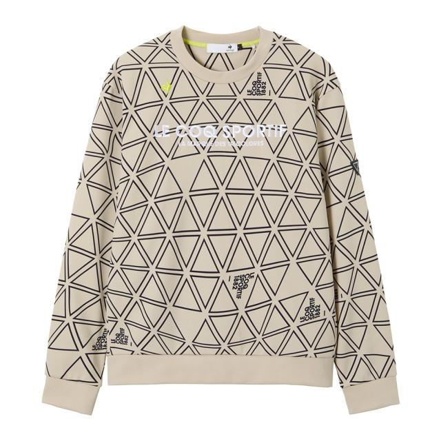 ルコックスポルティフ(lecoqsportif)ゴルフウェア 吸汗 防風 トライアングル柄 長袖プルオーバー LG5FSW04…