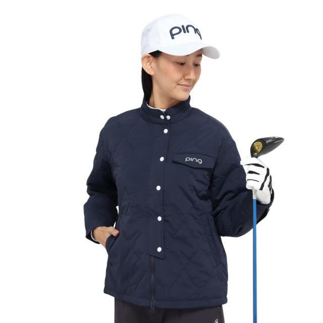 ピン(PING)ゴルフウェア アウター 撥水 ストレッチタフタ キルティング ブルゾンジャケット 622-5220001-12…