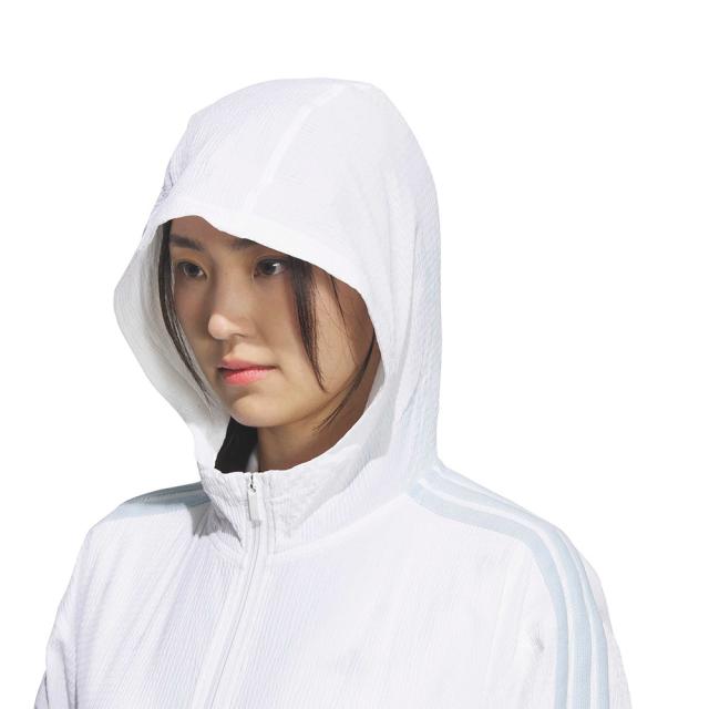 【ポイント5％！5/3 21:00〜22:59限定】アディダス(adidas)ゴルフウェア アウター 撥水 シアサッカー フルジップ フーディー UB333-KA4308W(La…_3