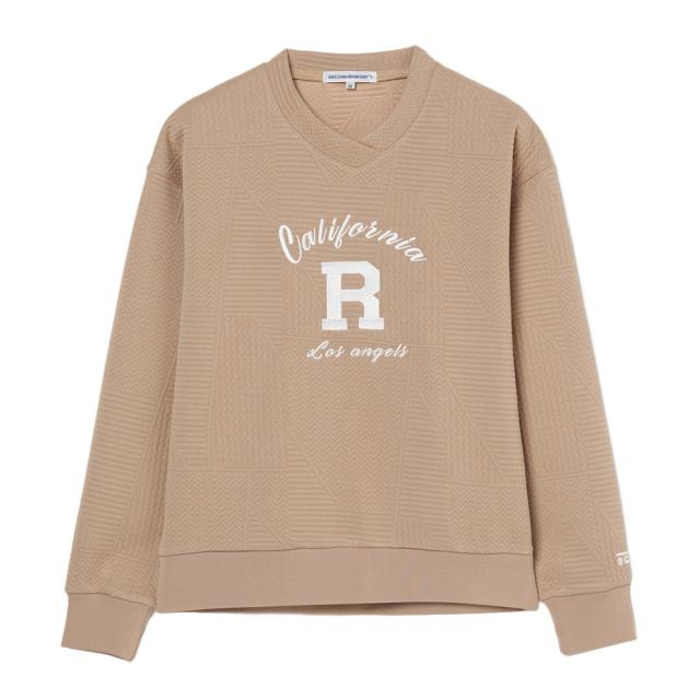 ROSASEN(ROSASEN)ゴルフウェア アウター 膨れジャガード 長袖 Vネックシャツ 048-34811-25AW-0…