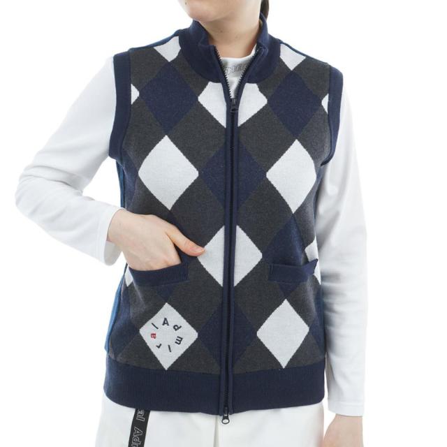 アドミラル ゴルフ(Admiral GOLF)ゴルフウェア アーガイル バックボアジップベスト ADLA576-NVY(Lad…