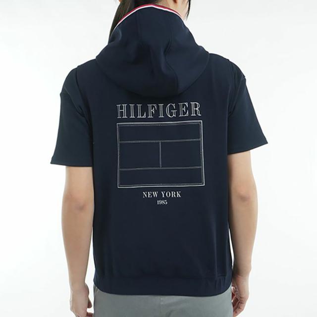 トミーヒルフィガーゴルフ(TOMMY HILFIGER GOLF)ゴルフウェア バックロゴ フーディーベスト THLA502-…_2
