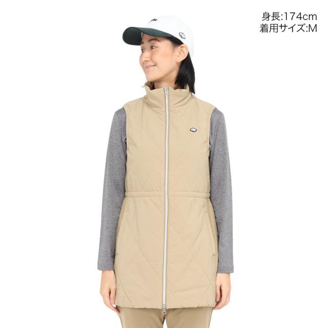 フィドラ(FIDRA)ゴルフウェア 吸湿発熱 中綿ロングべスト FD5SUY22 BEG(Lady’s)_1