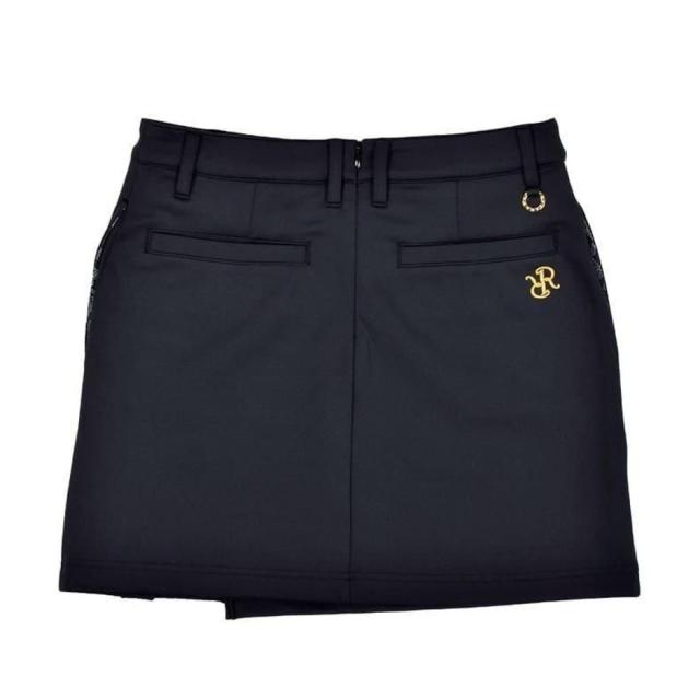 【ポイント5％！5/3 21:00〜22:59限定】レザレクション(Resurrection)ゴルフウェア GM アクセント ラインスカート BF12SK36 BLK(Lady’…_1