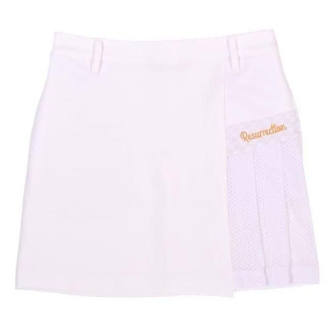 【ポイント5％！5/3 21:00〜22:59限定】レザレクション(Resurrection)ゴルフウェア GM アクセント ラインスカート BF12SK36 WHT(Lady’…