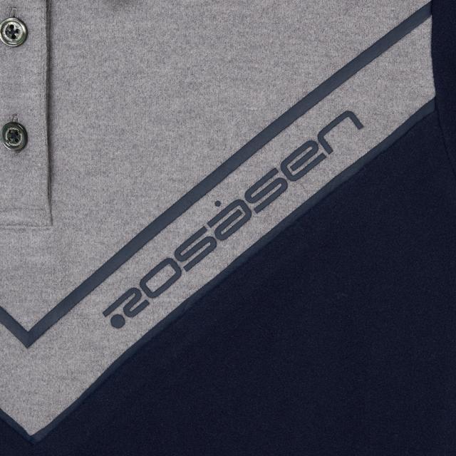 ROSASEN(ROSASEN)ゴルフウェア 吸湿発熱 切替 長袖ポロシャツ 048