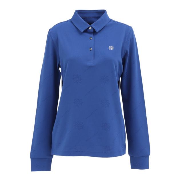 セントアンドリュース(ST.ANDREWS)ゴルフウェア ロゴ ケルトジャガード 長袖ポロシャツ 043-5261952-11…