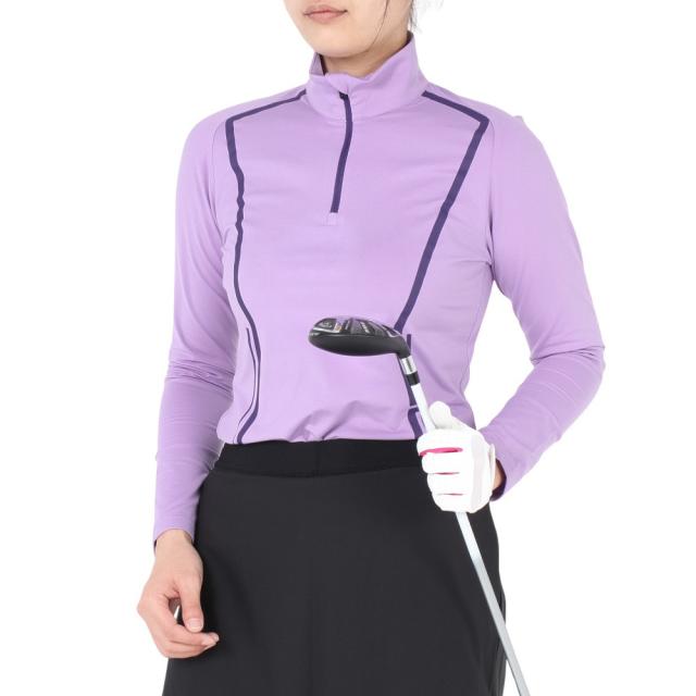 J.LINDEBERG(J.LINDEBERG)ゴルフウェア Lina Quarter ハーフジップ 長袖ハイネックウェア 0…