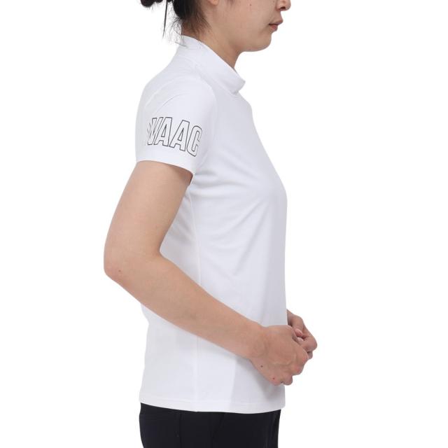 ワック(WAAC)ゴルフウェア ESSENTIAL 半袖 モックネックシャツ 072252060-0001(Lady’s)_4