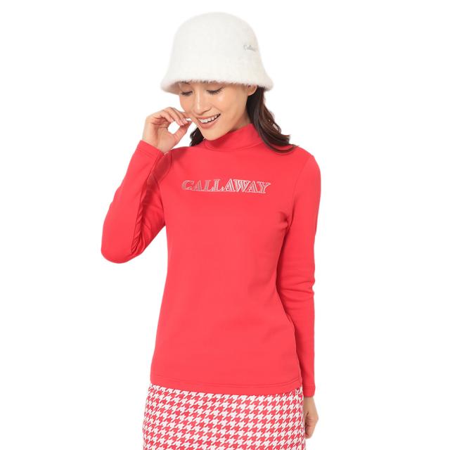 キャロウェイ(CALLAWAY)ゴルフウェア 裏起毛ダブルニット長袖モックネックシャツ C25233205-1100(Lady…