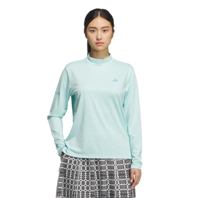 アディダス(adidas)ゴルフウェア ジャカード モックネック長袖ポロシャツ JWJ97-JM7171 LBLU(Lady’…