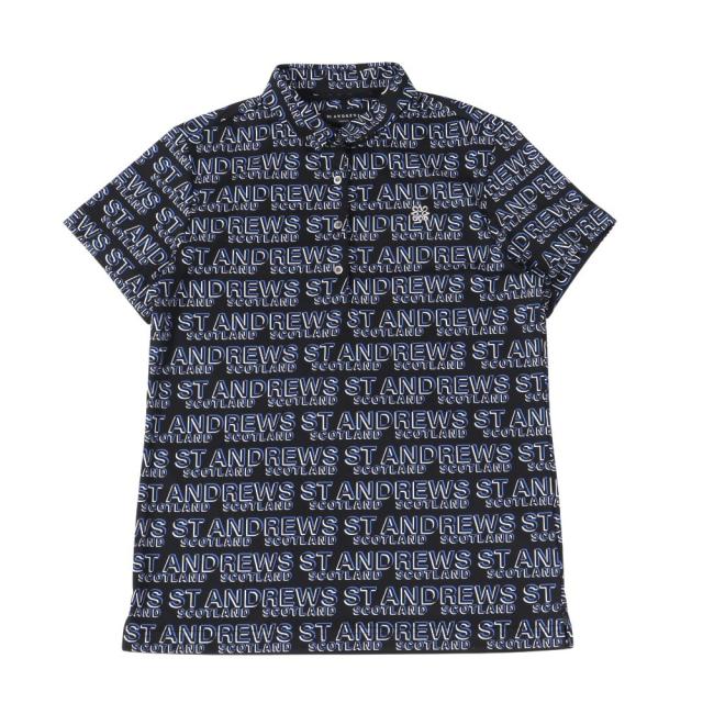 セントアンドリュース(ST.ANDREWS)ゴルフウェア デジタルロゴプリント半袖シャツ 043-3160254-010(La…