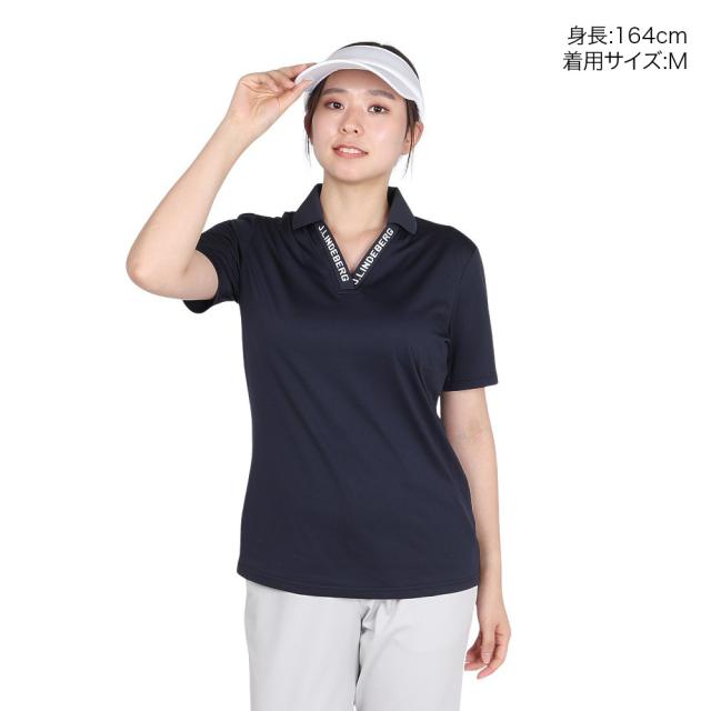 J.LINDEBERG(J.LINDEBERG)ゴルフウェア 吸水速乾 スキッパーシャツ 072-22847-098(Lady…_1