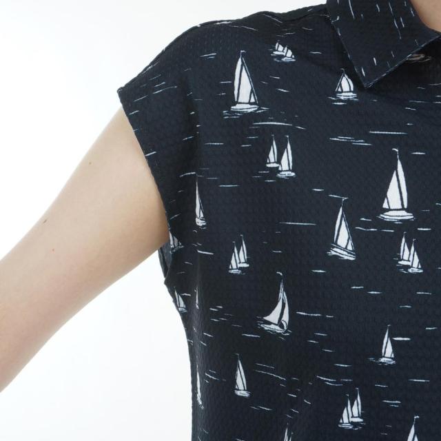 トミーヒルフィガーゴルフ(TOMMY HILFIGER GOLF)ゴルフウェア UVカット 半袖 ヨットプリント フレンチスリ…_7