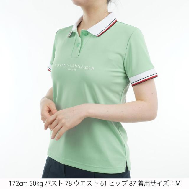 トミーヒルフィガーゴルフ(TOMMY HILFIGER GOLF)ゴルフウェア 吸水速乾 フロントロゴ ホワイトカラー 半袖 …_1