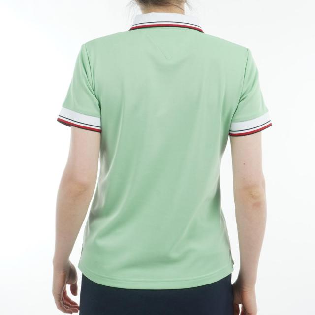 トミーヒルフィガーゴルフ(TOMMY HILFIGER GOLF)ゴルフウェア 吸水速乾 フロントロゴ ホワイトカラー 半袖 …_2