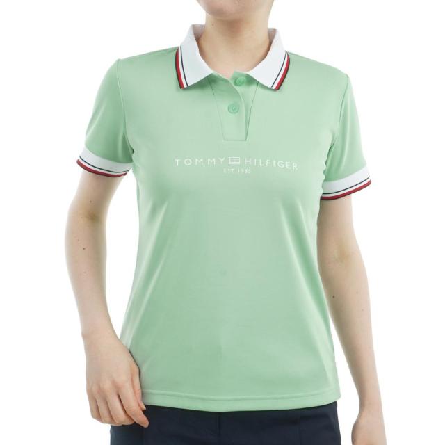 トミーヒルフィガーゴルフ(  GOLF)ゴルフウェア 吸水速乾 フロントロゴ ホワイトカラー 半袖 …