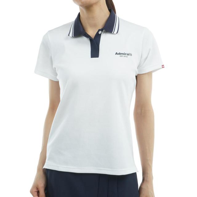 アドミラル ゴルフ(Admiral GOLF)ゴルフウェア カラタッチ ワンポイント 半袖ポロシャツ ADLA519-WHT(…