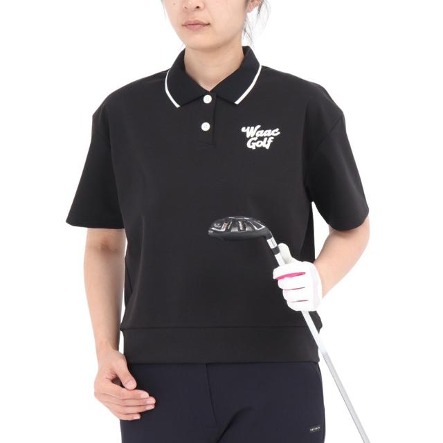 ワック(WAAC)ゴルフウェア ライトストレッチポンチ 半袖ポロシャツ 072252061-0005(Lady’s)