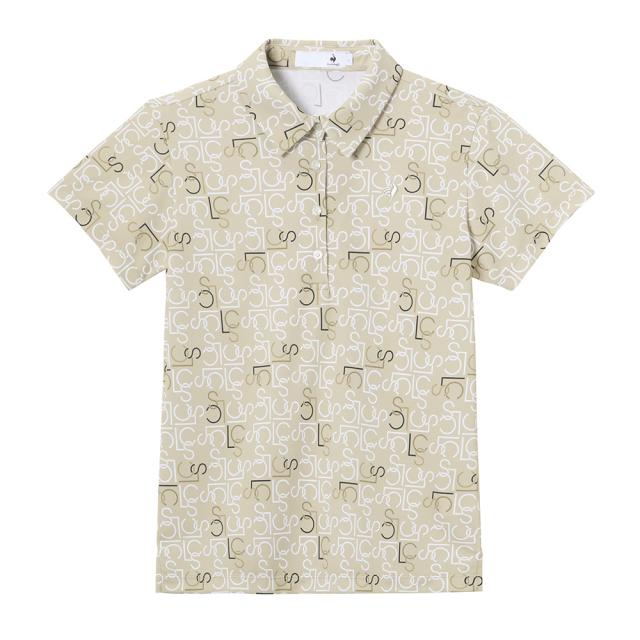 【ポイント5％！5/3 21:00〜22:59限定】ルコックスポルティフ(lecoqsportif)ゴルフウェア 総柄半袖シャツ LG6SHS01L BG00(Lady’s)