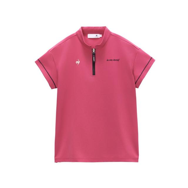 ルコックスポルティフ(lecoqsportif)ワイドシルエット ハーフジップ 半袖シャツ LG6SHS82L PK00(La…