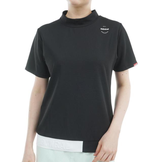 アドミラル ゴルフ(Admiral GOLF)モックネック ゴルフ 半袖 ミニワッフル エンボスロゴ モックシャツ ADLA5…