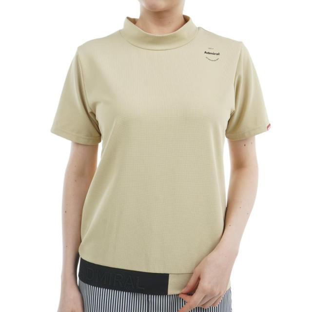 アドミラル ゴルフ(Admiral GOLF)モックネック ゴルフ 半袖 ミニワッフル エンボスロゴ モックシャツ ADLA5…
