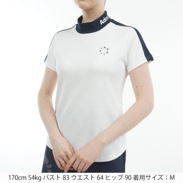 アドミラル ゴルフ(Admiral GOLF)モックネック ゴルフ 半袖 接触冷感 ジオメトリックロゴ モックシャツ ADLA…_1