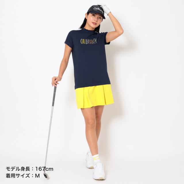 キャロウェイ(CALLAWAY)ゴルフウェア 半袖モックネックシャツラインストーン付 C26134209-1120(Lady’…_3