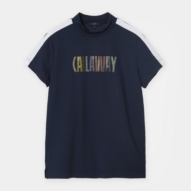 キャロウェイ(CALLAWAY)ゴルフウェア 半袖モックネックシャツラインストーン付 C26134209-1120(Lady’…_4
