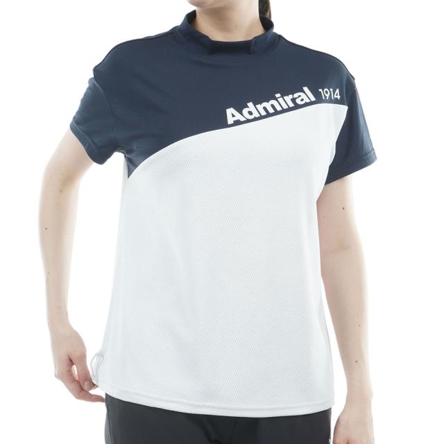 アドミラル ゴルフ(Admiral GOLF)ゴルフウェア 吸水速乾 接触冷感 汗染み防止 半袖モックネックシャツ ADLA6…