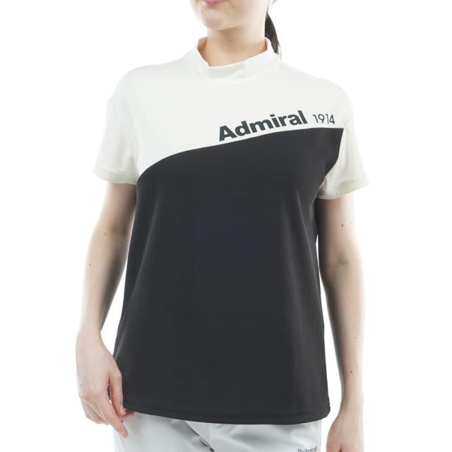 アドミラル ゴルフ(Admiral GOLF)ゴルフウェア 吸水速乾 接触冷感 汗染み防止 半袖モックネックシャツ ADLA6…