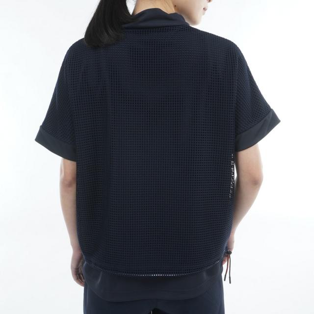 トミーヒルフィガーゴルフ(TOMMY HILFIGER GOLF)ゴルフ メッシュレイヤード モックネック 半袖シャツ THL…_2