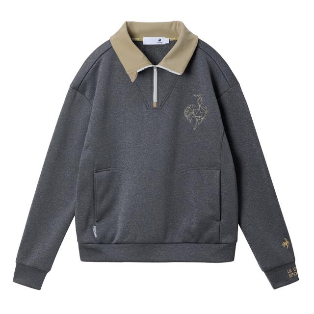 ルコックスポルティフ(lecoqsportif)ゴルフウェア 蓄熱保温 ハーフジップ 長袖 スウェット LG5FSW01L G…
