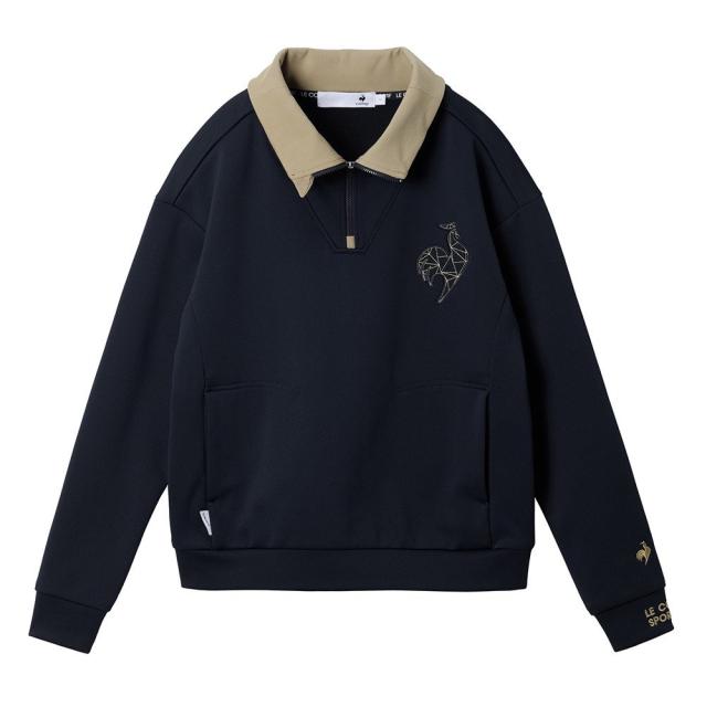 ルコックスポルティフ(lecoqsportif)ゴルフウェア 蓄熱保温 ハーフジップスウェット LG5FSW01L NV00(…