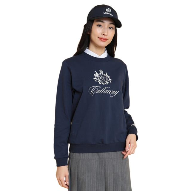 キャロウェイ(CALLAWAY)ゴルフウェア プルオーバー 長袖 クルーネックスウェット C25117201-1120(Lad…
