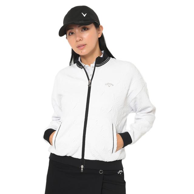 キャロウェイ(CALLAWAY)ゴルフウェア 長袖 フラワージャカードフルジップスウェット C25217203-1030(La…
