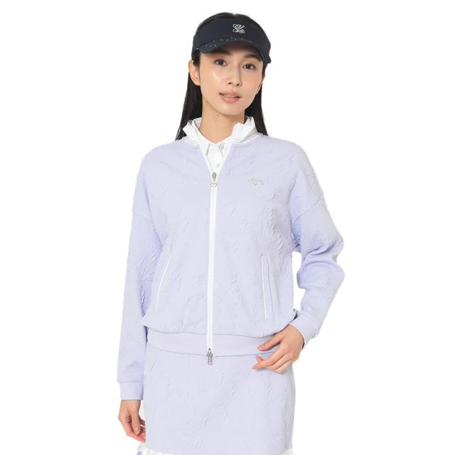 キャロウェイ(CALLAWAY)ゴルフウェア 長袖 フラワージャカードフルジップスウェット C25217203-1080(La…