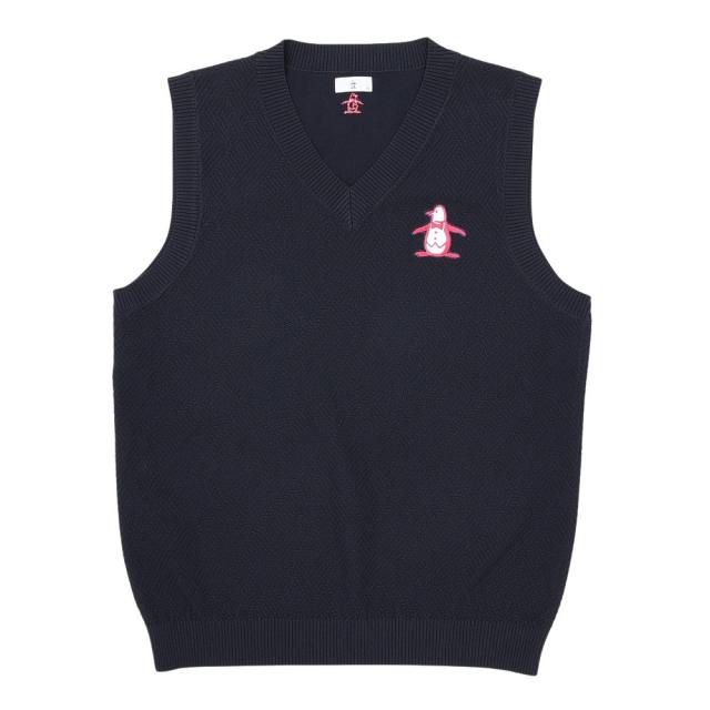 マンシング(MUNSING)ゴルフウェア Vネックニットベスト MG5FVE81L NV00(Lady’s)