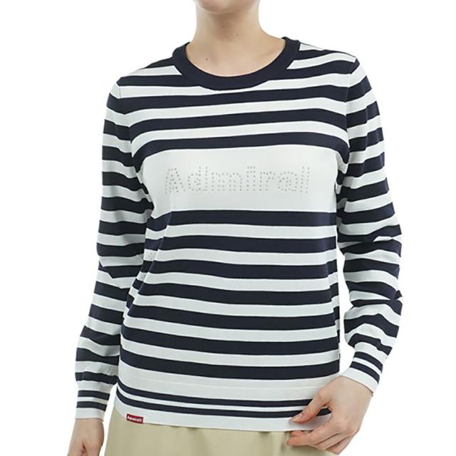 アドミラル ゴルフ(Admiral GOLF)ゴルフウェア ロゴ ドライタッチ長袖セーター ADLA504-NVY(Lady’…