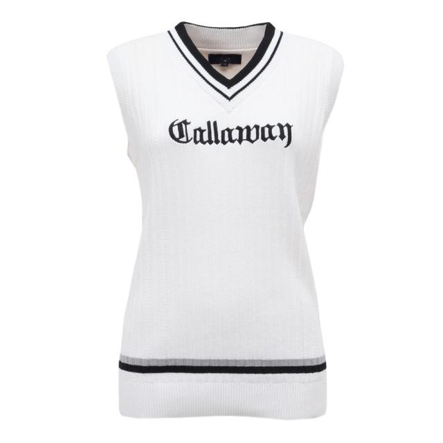 キャロウェイ(CALLAWAY)ゴルフウェア Vネック リブ ニットベスト C25219200-1030(Lady’s)